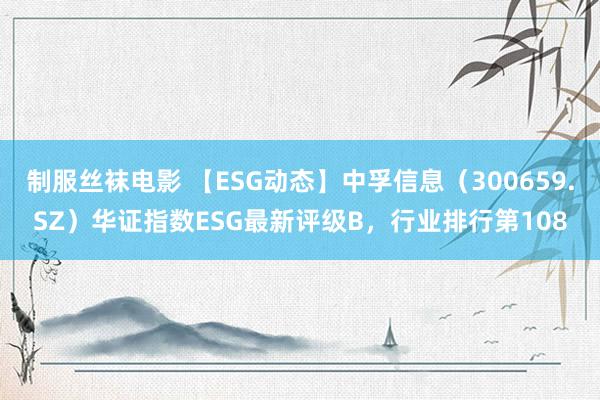 制服丝袜电影 【ESG动态】中孚信息（300659.SZ）华证指数ESG最新评级B，行业排行第108