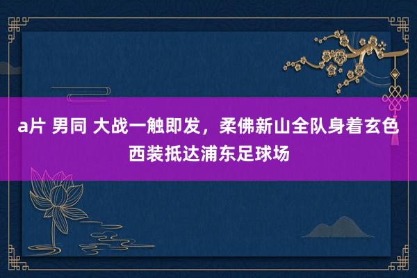 a片 男同 大战一触即发，柔佛新山全队身着玄色西装抵达浦东足球场