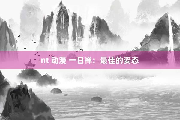 nt 动漫 一日禅：最佳的姿态