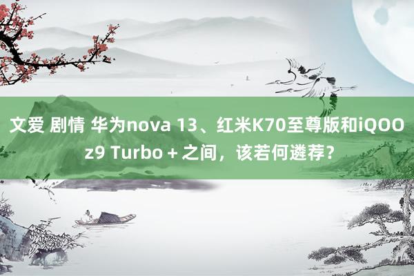 文爱 剧情 华为nova 13、红米K70至尊版和iQOO z9 Turbo＋之间，该若何遴荐？