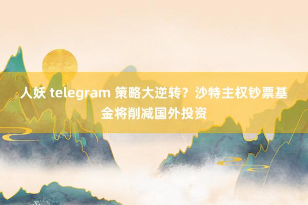 人妖 telegram 策略大逆转？沙特主权钞票基金将削减国外投资