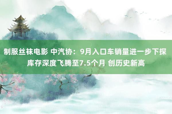 制服丝袜电影 中汽协：9月入口车销量进一步下探 库存深度飞腾至7.5个月 创历史新高