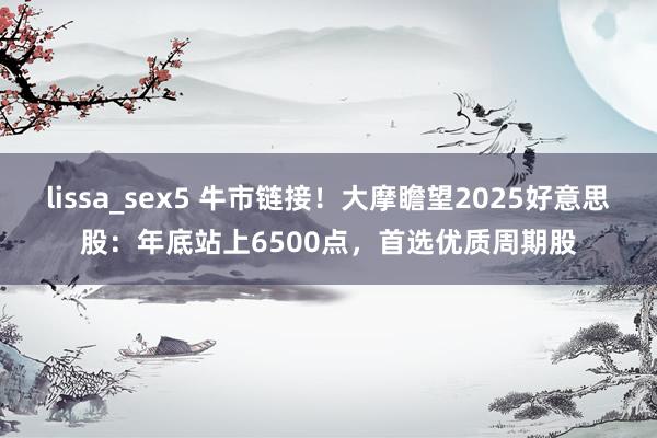 lissa_sex5 牛市链接！大摩瞻望2025好意思股：年底站上6500点，首选优质周期股