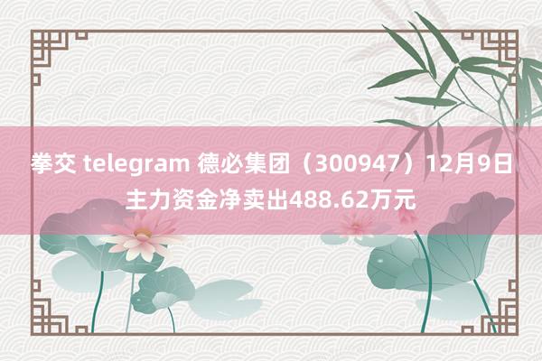 拳交 telegram 德必集团（300947）12月9日主力资金净卖出488.62万元