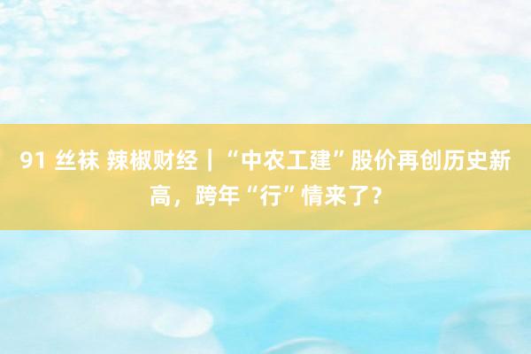 91 丝袜 辣椒财经｜“中农工建”股价再创历史新高，跨年“行”情来了？