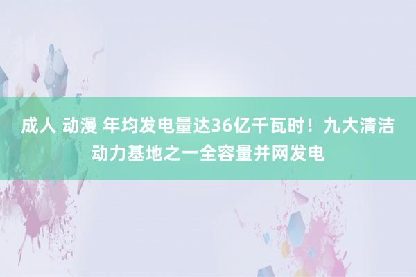 成人 动漫 年均发电量达36亿千瓦时！九大清洁动力基地之一全容量并网发电