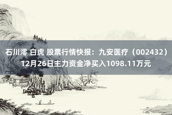 石川澪 白虎 股票行情快报：九安医疗（002432）12月26日主力资金净买入1098.11万元