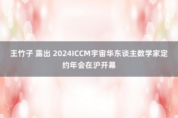 王竹子 露出 2024ICCM宇宙华东谈主数学家定约年会在沪开幕