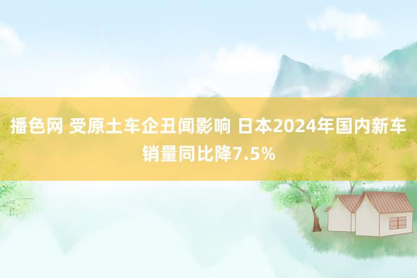 播色网 受原土车企丑闻影响 日本2024年国内新车销量同比降7.5%