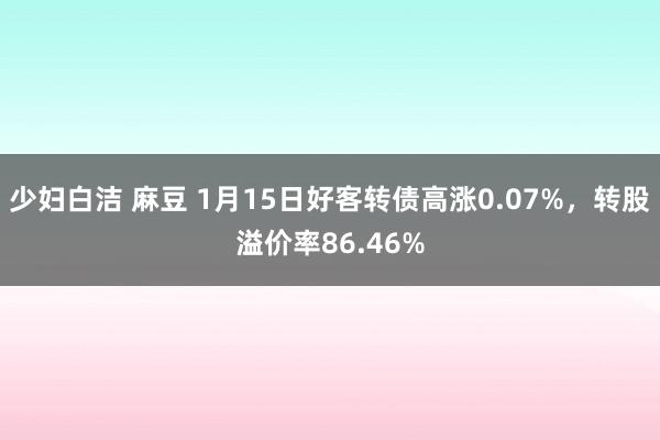 少妇白洁 麻豆 1月15日好客转债高涨0.07%，转股溢价率86.46%